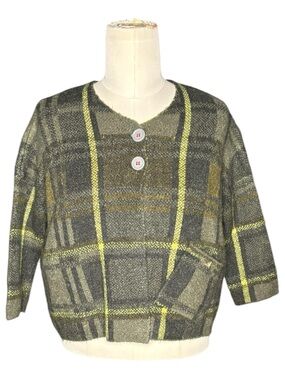 Catimini Girls French Brand Plaid Cardigan